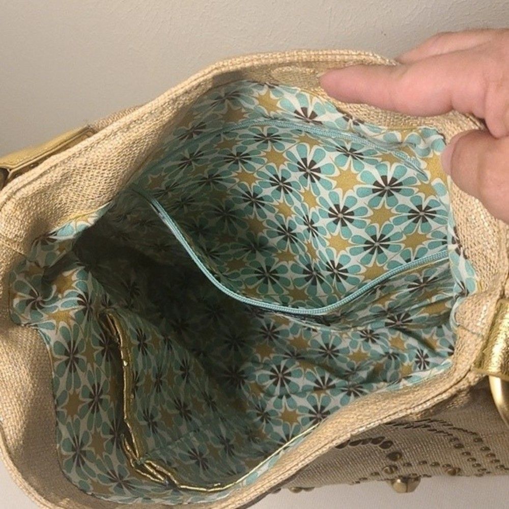 Franco Sarto vintage Y2K metallic gold studded purse - Picture 10 of 14